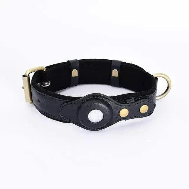 Leather AntiLost Dog Collar