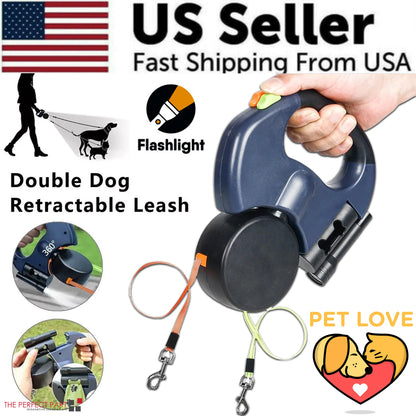 Dual Retractable Pet Leash