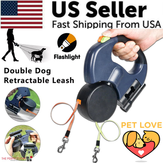 Dual Retractable Pet Leash