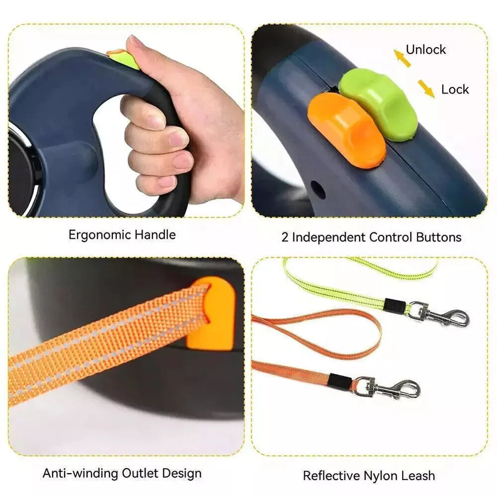 Dual Retractable Pet Leash